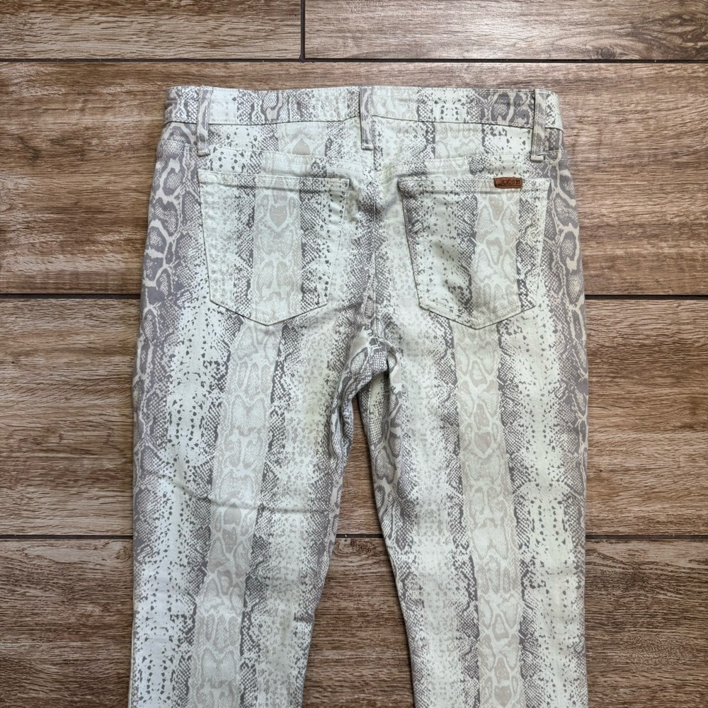 JOE'S JEANS The Luna High Rise Cigarette Skinny Jeans Size 27 Snake Print Denim - Picture 7 of 14
